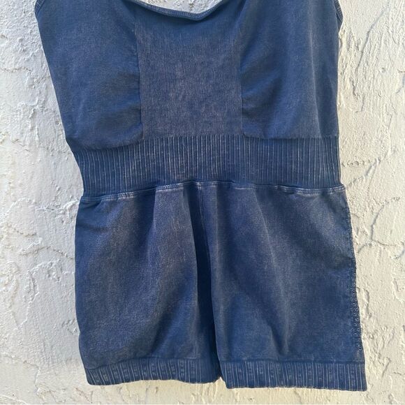 FREE PEOPLE Movement Romper Runsie Women Size M/L Good Karma Gray Yoga Athletic - Picture 4 of 9